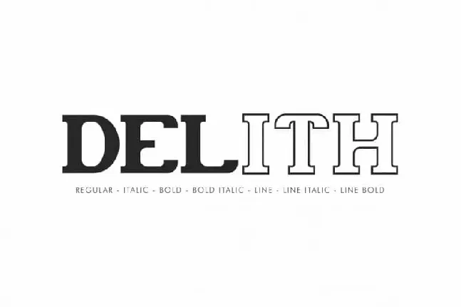 Delith Slab Serif Family font