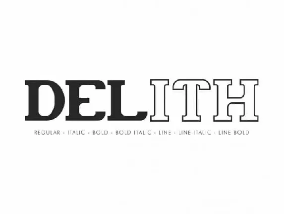 Delith Slab Serif Family font