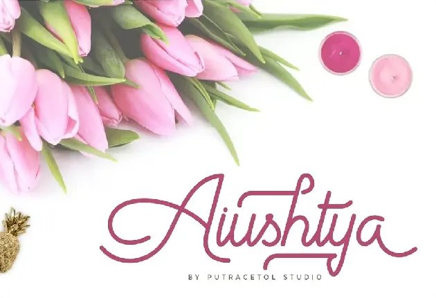 Aiushtya Script font