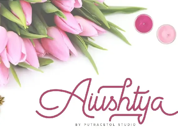 Aiushtya Script font