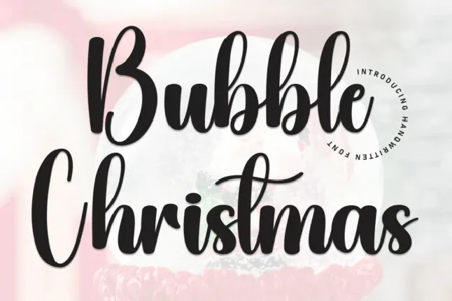 Bubble Christmas Script font