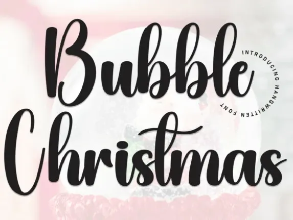 Bubble Christmas Script font