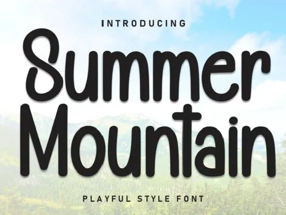 Summer Mountain Display font