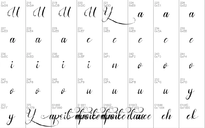 April Dance Demo font