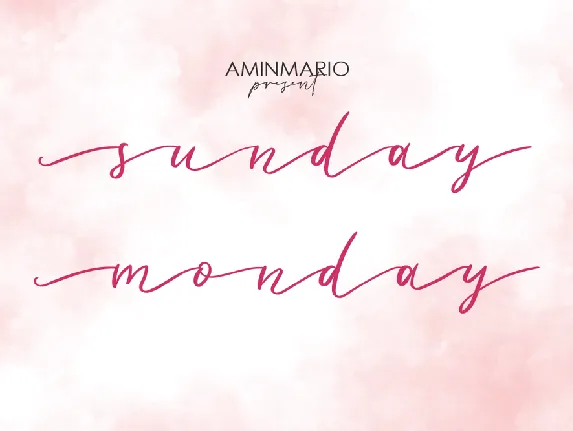 sunday monday font