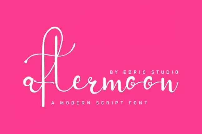 Aftermoon Calligraphy font