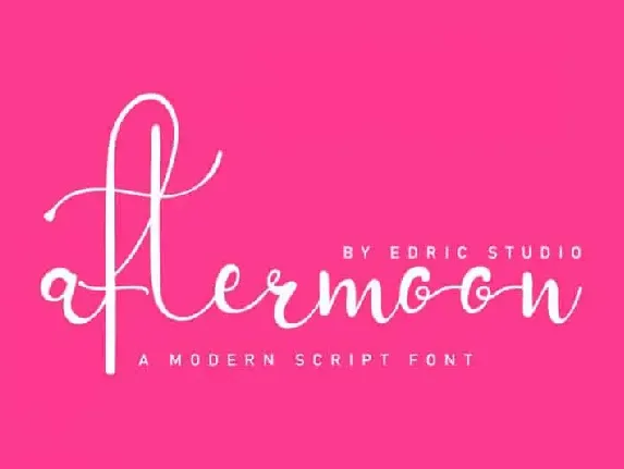 Aftermoon Calligraphy font