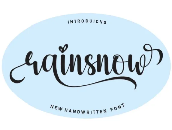 Rainsnow Script font