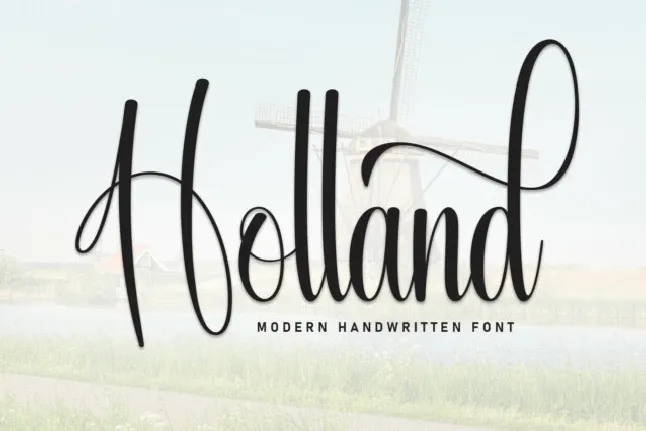 Holland Script font