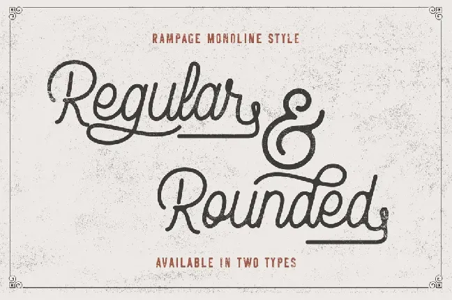 Rampage Monoline font