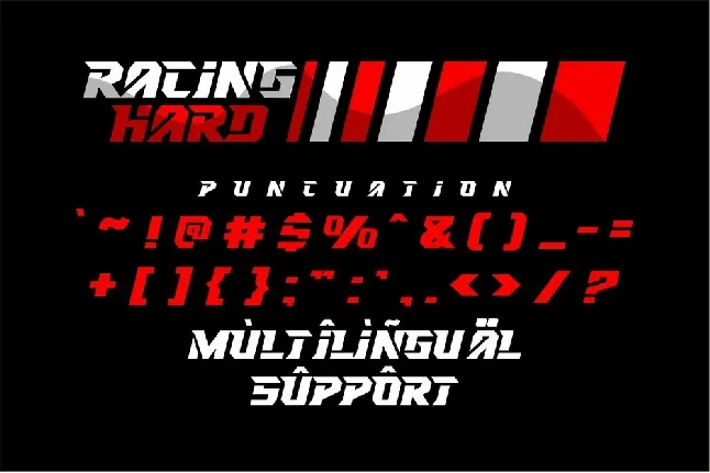 RACING HARD font