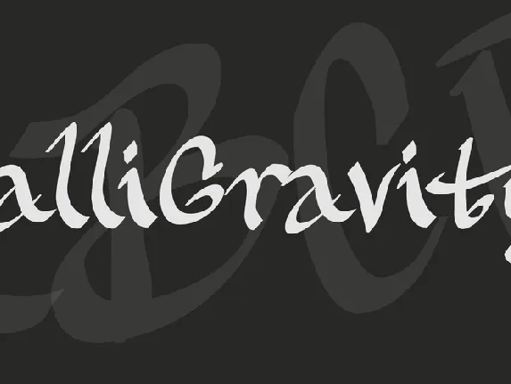 CalliGravity font