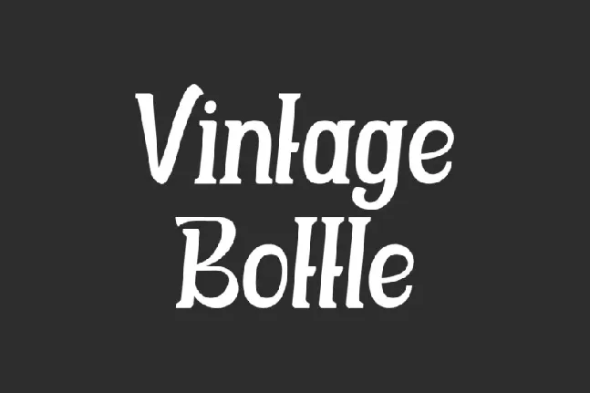 Vintage Bottle font