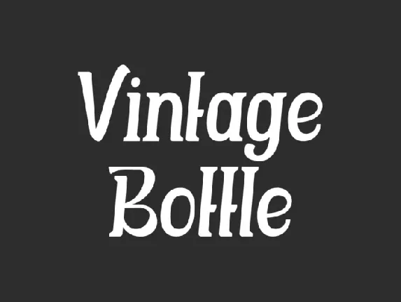 Vintage Bottle font