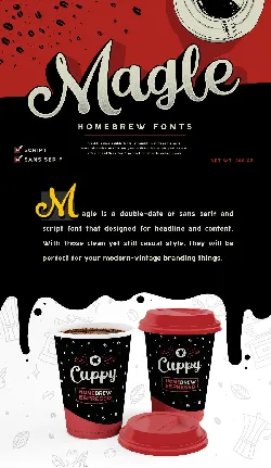 Magle Coffee Branding Script font