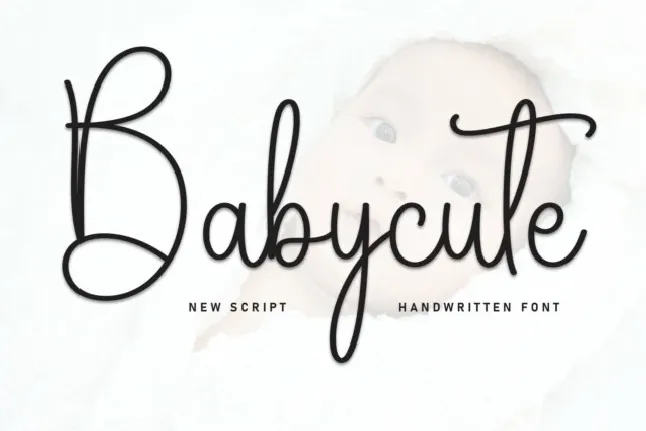 Babycute Script Typeface font