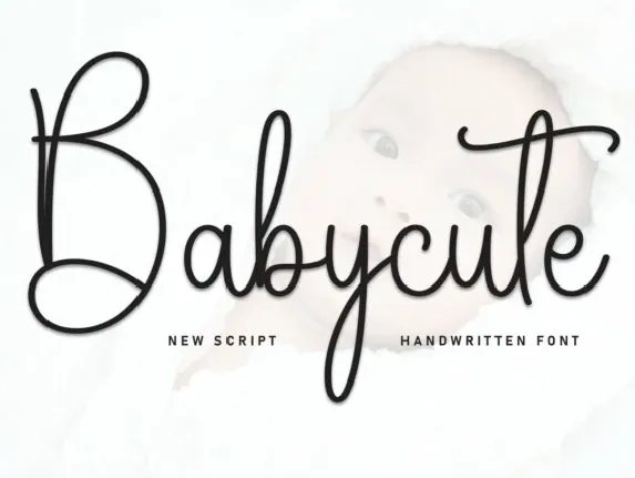 Babycute Script Typeface font