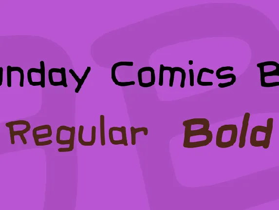 Sunday Comics BB font