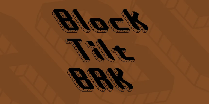 Block Tilt BRK font