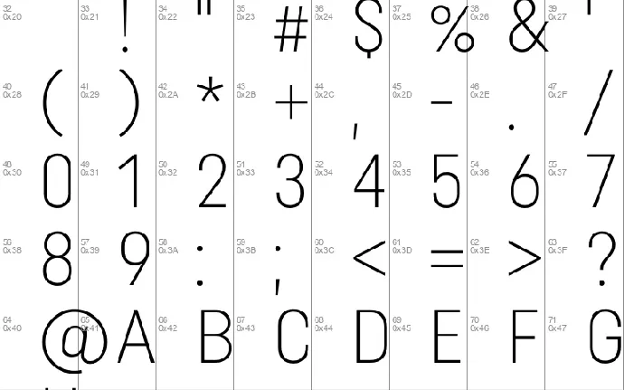 Uniform font