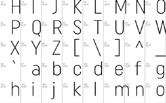 Uniform font