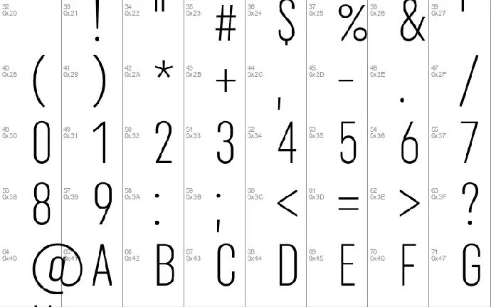 Uniform font