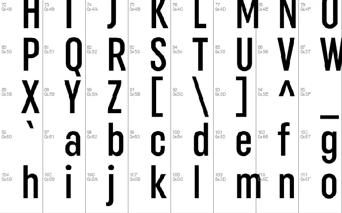 Uniform font