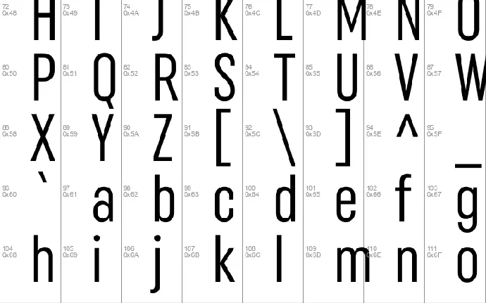 Uniform font