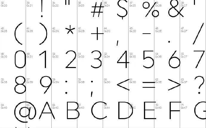 Uniform font