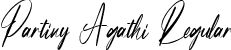 Partiny Agathi Regular font - Partiny Agathi.ttf