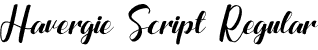 Havergie Script Regular font - Havergie Script.otf