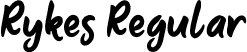 Rykes Regular font - RykesRegular.ttf