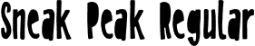 Sneak Peak Regular font - Sneak Peak.otf