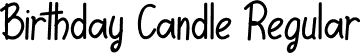 Birthday Candle Regular font - Birthday Candle.otf