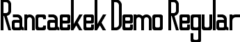 Rancaekek Demo Regular font - RancaekekDemoRegular.ttf