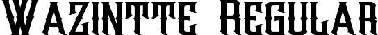 Wazintte Regular font - Wazintte.ttf