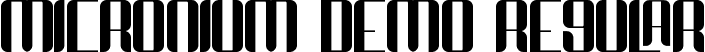 Micronium Demo Regular font - MicroniumDemoRegular.ttf