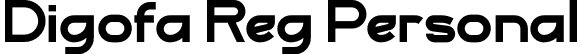 Digofa Reg Personal font - Digofa-RegPersonal.otf