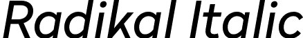 Radikal Italic font - Nootype - Radikal Italic.otf