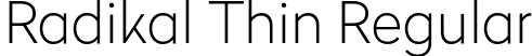 Radikal Thin Regular font - Nootype - Radikal Thin.otf