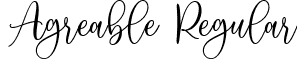 Agreable Regular font - Agreable Script Demo.ttf