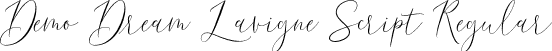 Demo Dream Lavigne Script Regular font - Dream Lavigne.otf