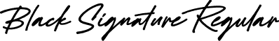 Black Signature Regular font - Black Signature.otf