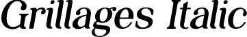 Grillages Italic font - GrillagesItalic.otf