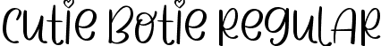 CUTIE BOTIE Regular font - CUTIE BOTIE.ttf