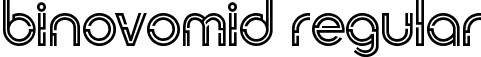 Binovomid Regular font - Binovomid.ttf