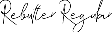 Rebutter Regular font - Rebutter Regular TTF.ttf