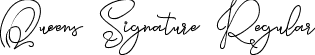 Queens Signature Regular font - Queens Signature Demo.otf