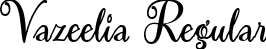 Vazeelia Regular font - Vazeelia.ttf