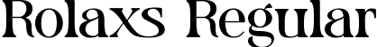 Rolaxs Regular font - rolaxs.ttf